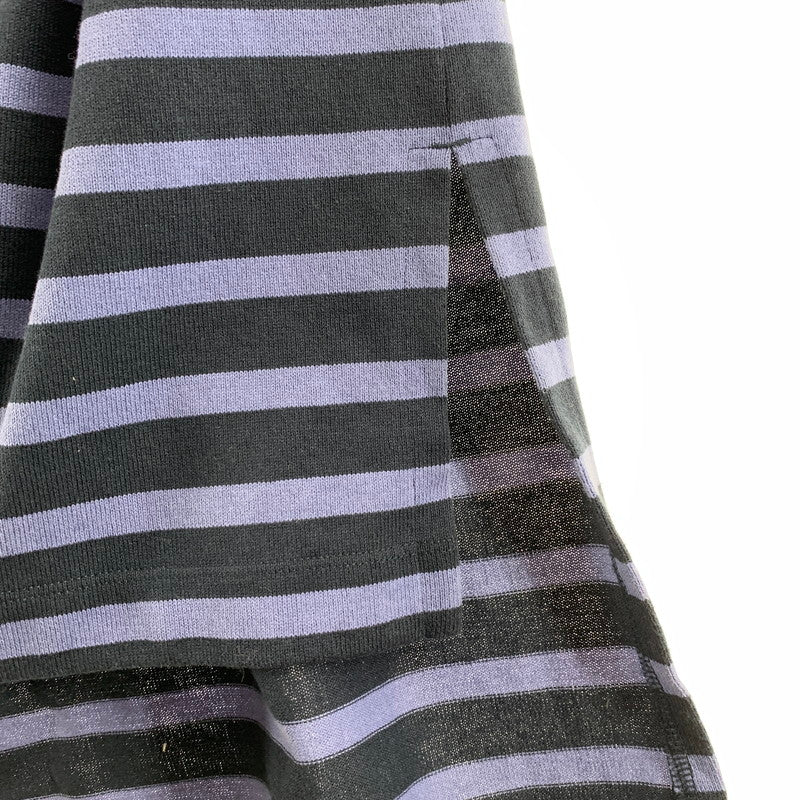 【中古品】【レディース】 HELLY HANSEN ヘリーハンセン ロングスリーブボーダーワンピース ワンピ PURPLE.BLACK ボーダー SIZE:L ※汚れ・毛玉あり 170-260818-io-03-fuzh カラー：パープルブラック 万代Net店