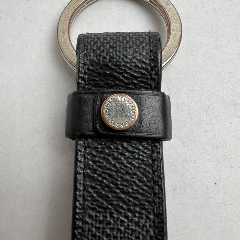 【中古品】【レディース】 LOUIS VUITTON ルイヴィトン M62706 LVドラゴンヌ ダミエグラフィットキャンバス キーホルダー BLACK 保存袋・箱有 ※使用感あり 179-260811-io-03-fuzh 万代Net店