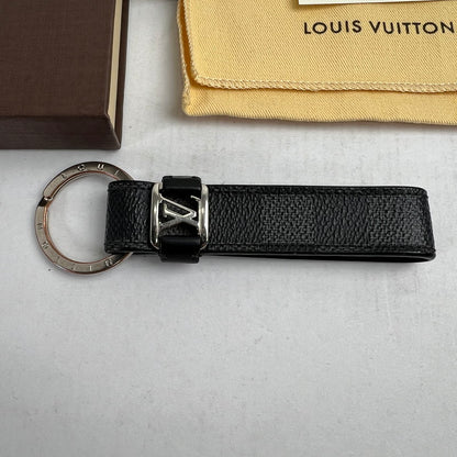 【中古品】【レディース】 LOUIS VUITTON ルイヴィトン M62706 LVドラゴンヌ ダミエグラフィットキャンバス キーホルダー BLACK 保存袋・箱有 ※使用感あり 179-260811-io-03-fuzh 万代Net店