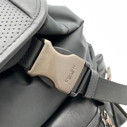 【中古品】【レディース】 COACH コーチ F57477 パーフォレイテッド テレイントレックパック BLACK カバン リュック バックパック ※汚れ・キズあり 180-260811-io-53-fuzh カラー：ブラック 万代Net店