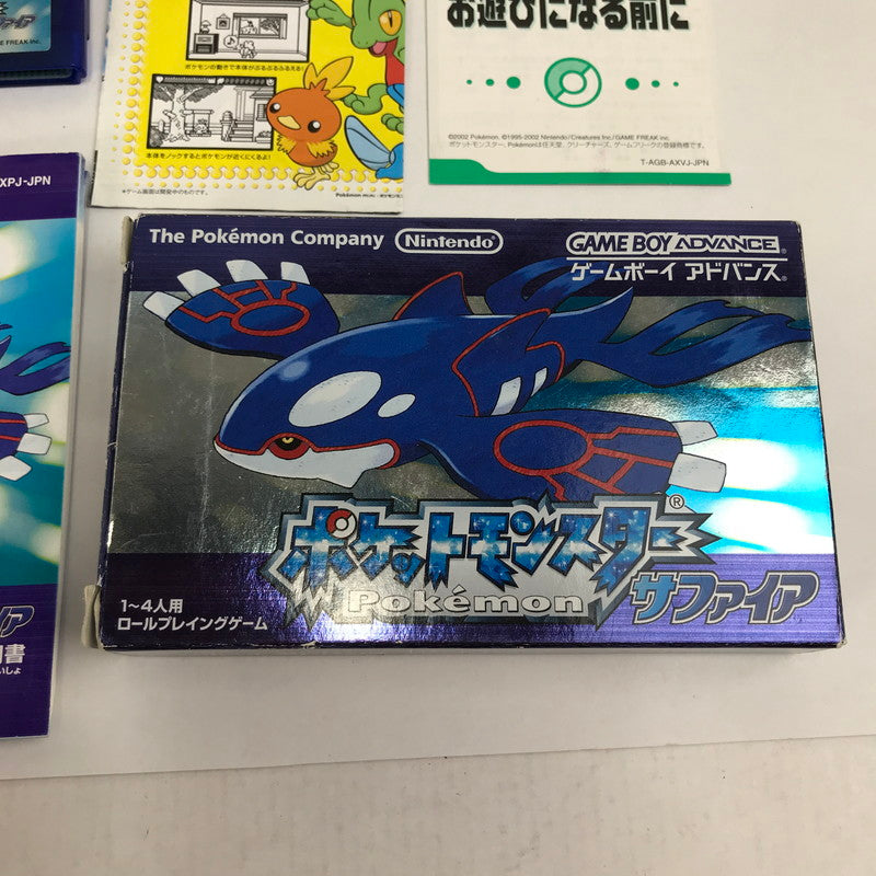 【中古品】 GBA ポケットモンスター サファイア ポケモン ゲームボーイアドバンス レトロゲーム ゲームソフト 動作確認済 ※箱破れ・取説傷みあり 023-260816-io-30-fuzh 万代Net店