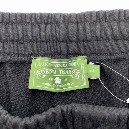 【中古品】【メンズ】 DENIM TEARS ショートパンツ スウェット ハーフパンツ ショーツ ブランド 古着 153-260815-gm-57-fuzh サイズ：L カラー：ブラック 万代Net店