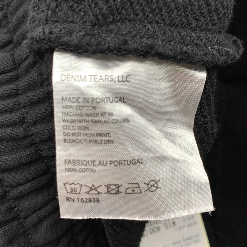 【中古品】【メンズ】 DENIM TEARS ショートパンツ スウェット ハーフパンツ ショーツ ブランド 古着 153-260815-gm-57-fuzh サイズ：L カラー：ブラック 万代Net店