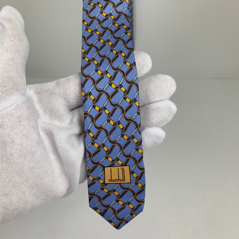 【中古美品】【メンズ】 DUNHILL ダンヒル ネクタイ 総柄 タグ付 183-260812-mh-04-fuzh カラー：ブルー 総柄 万代Net店