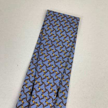 【中古美品】【メンズ】 DUNHILL ダンヒル ネクタイ 総柄 タグ付 183-260812-mh-04-fuzh カラー：ブルー 総柄 万代Net店