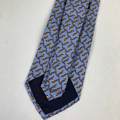 【中古美品】【メンズ】 DUNHILL ダンヒル ネクタイ 総柄 タグ付 183-260812-mh-04-fuzh カラー：ブルー 総柄 万代Net店
