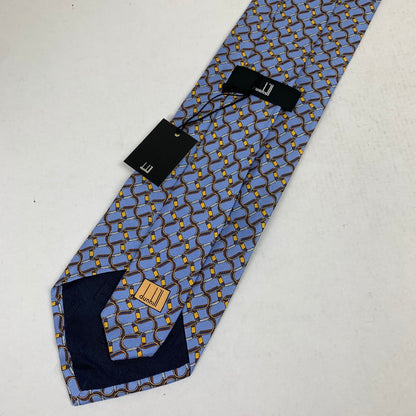 【中古美品】【メンズ】 DUNHILL ダンヒル ネクタイ 総柄 タグ付 183-260812-mh-04-fuzh カラー：ブルー 総柄 万代Net店