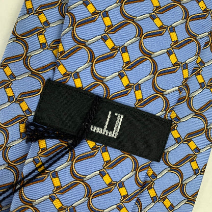 【中古美品】【メンズ】 DUNHILL ダンヒル ネクタイ 総柄 タグ付 183-260812-mh-04-fuzh カラー：ブルー 総柄 万代Net店