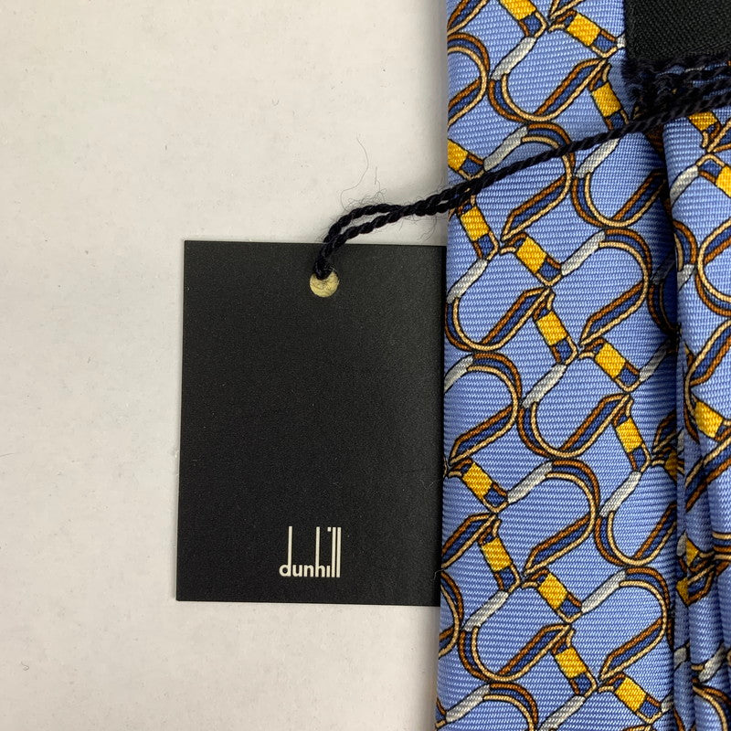 【中古美品】【メンズ】 DUNHILL ダンヒル ネクタイ 総柄 タグ付 183-260812-mh-04-fuzh カラー：ブルー 総柄 万代Net店