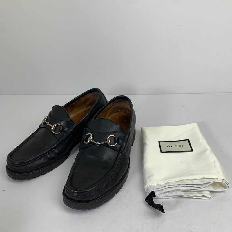【中古品】【メンズ】 GUCCI グッチ ホースビットローファー 靴 シューズ 183-260812-mh-08-fuzh サイズ：42 カラー：ブラック 万代Net店
