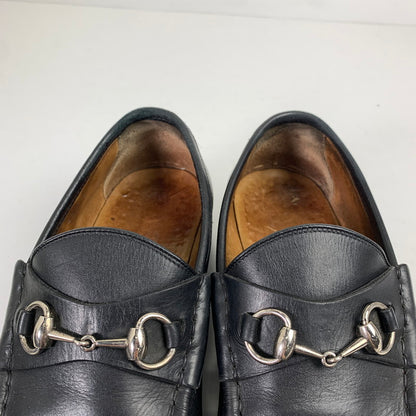 【中古品】【メンズ】 GUCCI グッチ ホースビットローファー 靴 シューズ 183-260812-mh-08-fuzh サイズ：42 カラー：ブラック 万代Net店