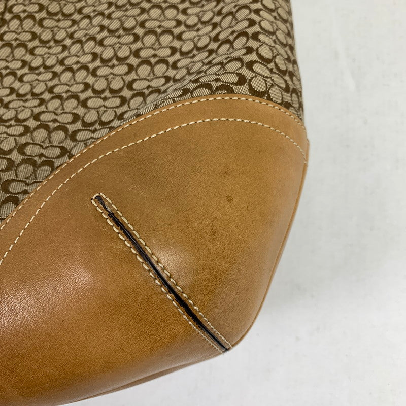 【中古品】【レディース】 COACH コーチ シグネチャー ハンド バッグ カバン 180-260812-mh-07-fuzh カラー：ベージュ シグネチャー 万代Net店