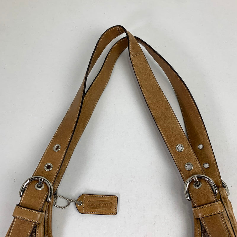 【中古品】【レディース】 COACH コーチ シグネチャー ハンド バッグ カバン 180-260812-mh-07-fuzh カラー：ベージュ シグネチャー 万代Net店