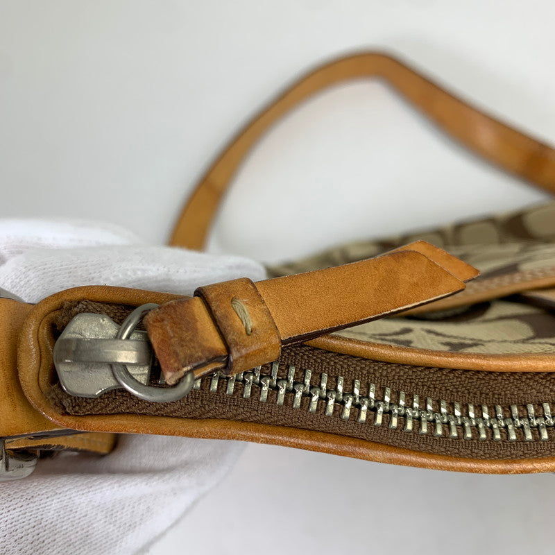 【中古品】【レディース】 COACH コーチ シグネチャー ショルダー バッグ カバン 180-260812-mh-05-fuzh カラー：ベージュ・シグネチャー 万代Net店