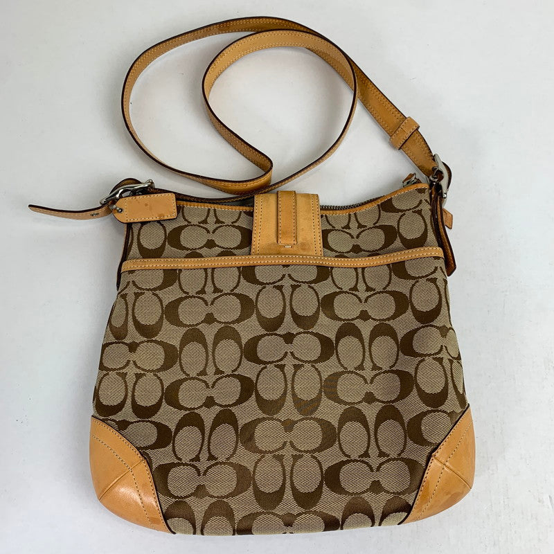 【中古品】【レディース】 COACH コーチ シグネチャー ショルダー バッグ カバン 180-260812-mh-05-fuzh カラー：ベージュ・シグネチャー 万代Net店