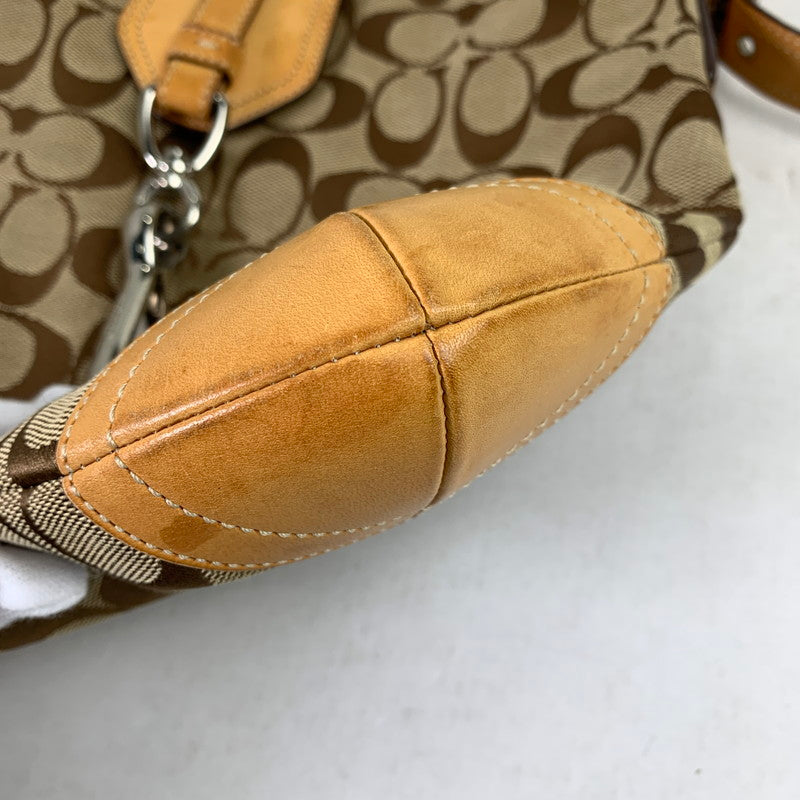 【中古品】【レディース】 COACH コーチ シグネチャー ショルダー バッグ カバン 180-260812-mh-05-fuzh カラー：ベージュ・シグネチャー 万代Net店