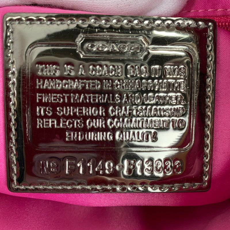 【中古品】【レディース】 COACH コーチ シグネチァー ショルダー バッグ カバン 180-260812-mh-06-fuzh カラー：ベージュシグネチャー ラメ 万代Net店