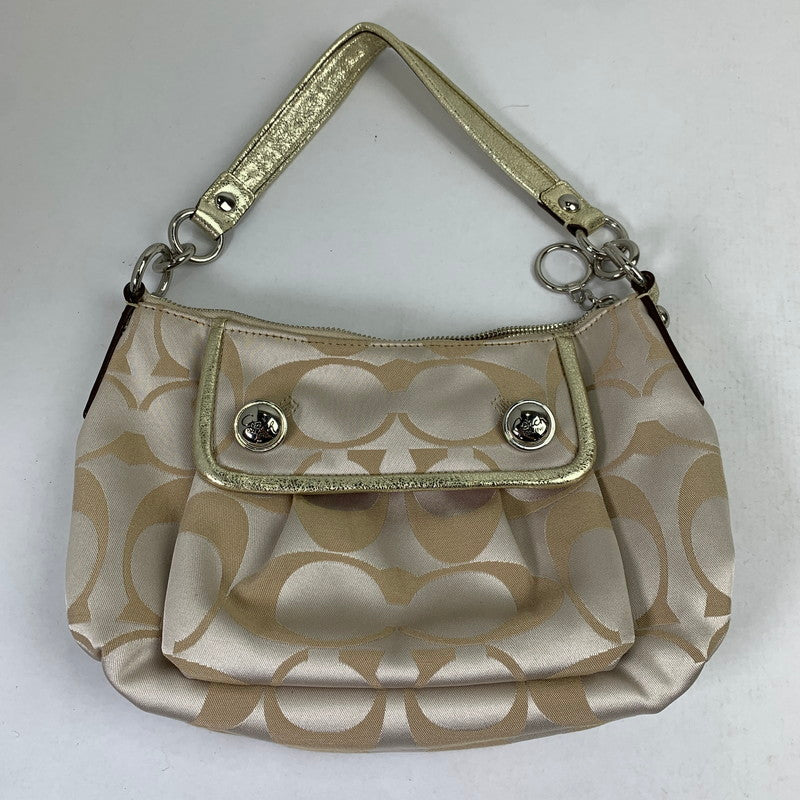 【中古品】【レディース】 COACH コーチ シグネチァー ショルダー バッグ カバン 180-260812-mh-06-fuzh カラー：ベージュシグネチャー ラメ 万代Net店