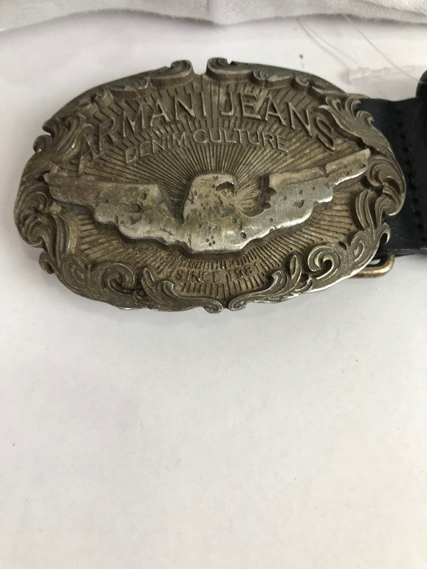 【中古品】【メンズ】 ARMANI JEANS アルマーニ ジーンズ バックル ベルト イーグルデザイン 208-260812-mh-13-fuzh カラー：ブラック 万代Net店