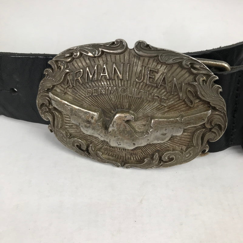 【中古品】【メンズ】 ARMANI JEANS アルマーニ ジーンズ バックル ベルト イーグルデザイン 208-260812-mh-13-fuzh カラー：ブラック 万代Net店