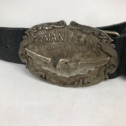 【中古品】【メンズ】 ARMANI JEANS アルマーニ ジーンズ バックル ベルト イーグルデザイン 208-260812-mh-13-fuzh カラー：ブラック 万代Net店