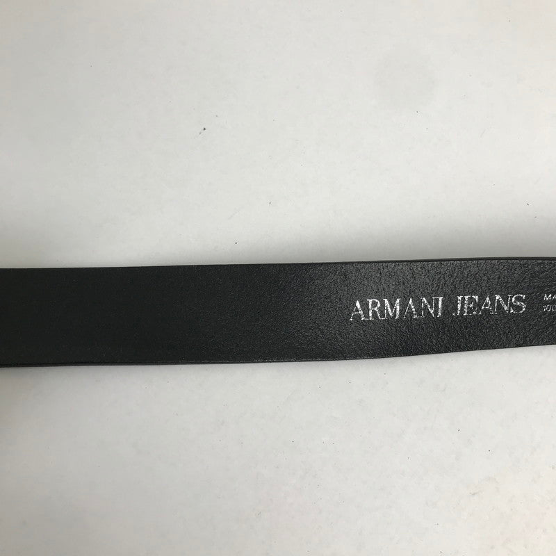 【中古品】【メンズ】 ARMANI JEANS アルマーニ ジーンズ バックル ベルト イーグルデザイン 208-260812-mh-13-fuzh カラー：ブラック 万代Net店