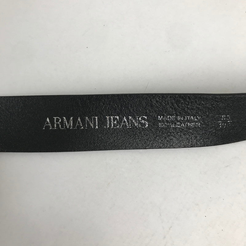 【中古品】【メンズ】 ARMANI JEANS アルマーニ ジーンズ バックル ベルト イーグルデザイン 208-260812-mh-13-fuzh カラー：ブラック 万代Net店