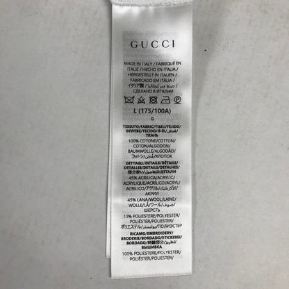 【中古品】【メンズ】 GUCCI グッチ 814958 XJG3D ウェブ ストライプ コットン ジャージー Tシャツ 半袖 トップス 古着 141-260812-mh-11-fuzh サイズ：L カラー：ホワイト 万代Net店