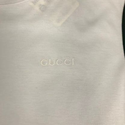 【中古品】【メンズ】 GUCCI グッチ 814958 XJG3D ウェブ ストライプ コットン ジャージー Tシャツ 半袖 トップス 古着 141-260812-mh-11-fuzh サイズ：L カラー：ホワイト 万代Net店