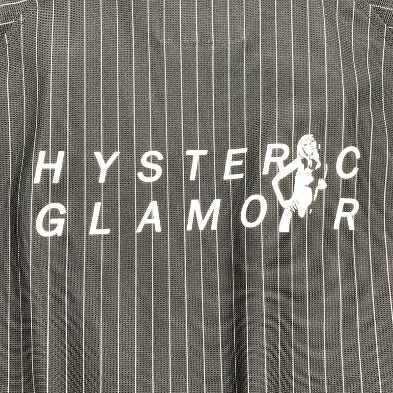 【中古品】【レディース】 HYSTERIC GLAMOUR ヒステリックグラマー 01191AH05 INTERVAL LOGO PT ZIP ジャケット BLACK ストライプ SIZE:FREE 170-260812-io-15-fuzh カラー：ブラックストライプ 万代Net店