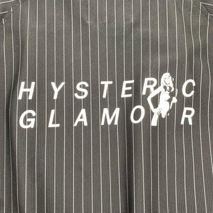 【中古品】【レディース】 HYSTERIC GLAMOUR ヒステリックグラマー 01191AH05 INTERVAL LOGO PT ZIP ジャケット BLACK ストライプ SIZE:FREE 170-260812-io-15-fuzh カラー：ブラックストライプ 万代Net店