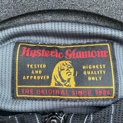 【中古品】【レディース】 HYSTERIC GLAMOUR ヒステリックグラマー 01191AH05 INTERVAL LOGO PT ZIP ジャケット BLACK ストライプ SIZE:FREE 170-260812-io-15-fuzh カラー：ブラックストライプ 万代Net店