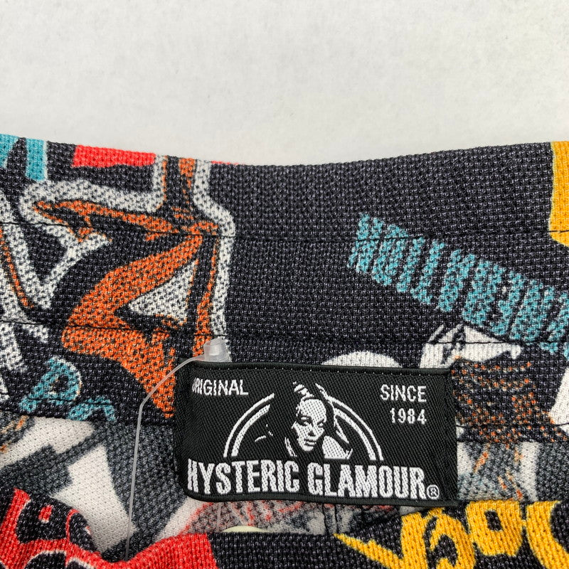【中古品】【メンズ】 HYSTERIC GLAMOUR ヒステリックグラマー ショートパンツ 短パン BLACK.総柄 SIZE:FREE 151-260814-io-13-fuzh カラー：ブラック/総柄 万代Net店