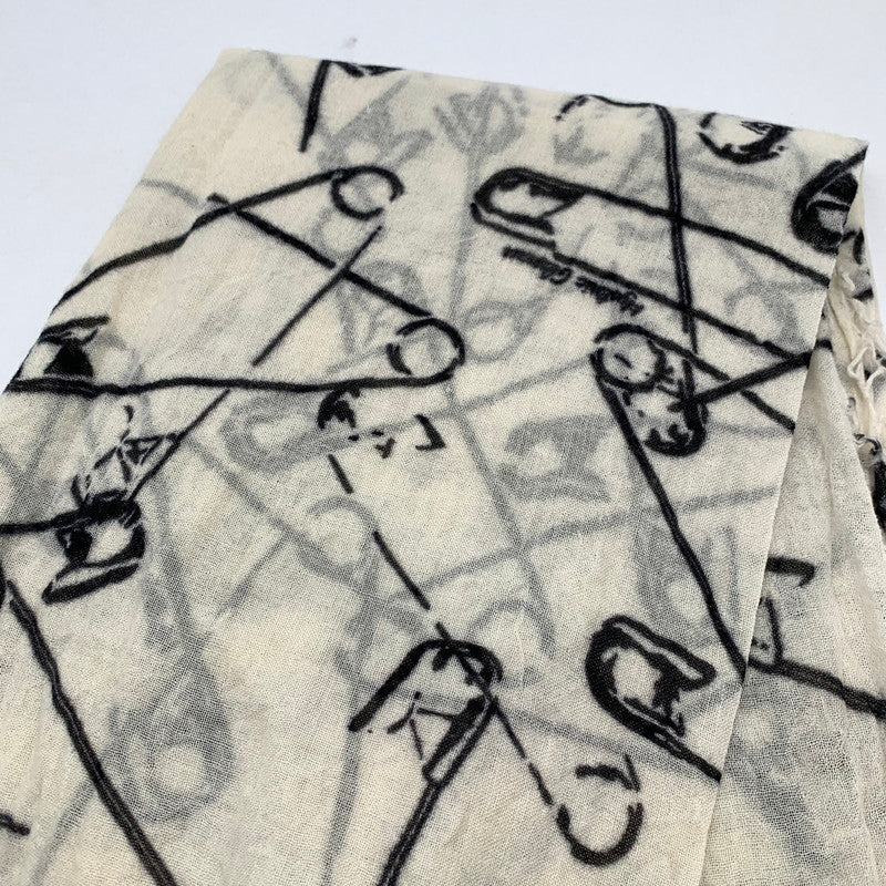 【中古品】【レディース】 HYSTERIC GLAMOUR ヒステリックグラマー ストール 首巻 WHITE.安全ピン総柄 ※糸抜けあり 208-260814-io-15-fuzh カラー：ホワイト 万代Net店
