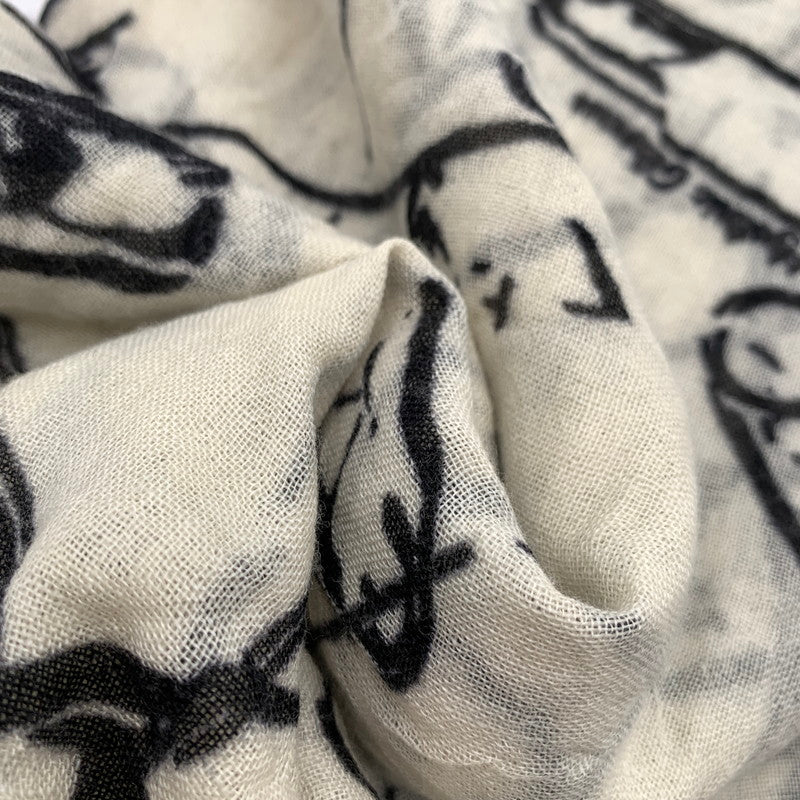 【中古品】【レディース】 HYSTERIC GLAMOUR ヒステリックグラマー ストール 首巻 WHITE.安全ピン総柄 ※糸抜けあり 208-260814-io-15-fuzh カラー：ホワイト 万代Net店