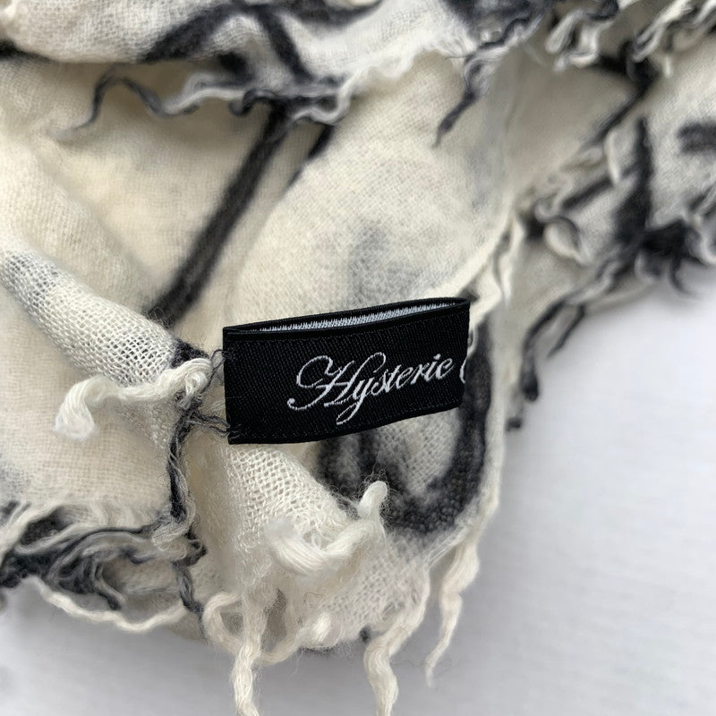 【中古品】【レディース】 HYSTERIC GLAMOUR ヒステリックグラマー ストール 首巻 WHITE.安全ピン総柄 ※糸抜けあり 208-260814-io-15-fuzh カラー：ホワイト 万代Net店