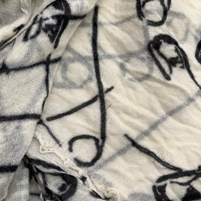 【中古品】【レディース】 HYSTERIC GLAMOUR ヒステリックグラマー ストール 首巻 WHITE.安全ピン総柄 ※糸抜けあり 208-260814-io-15-fuzh カラー：ホワイト 万代Net店