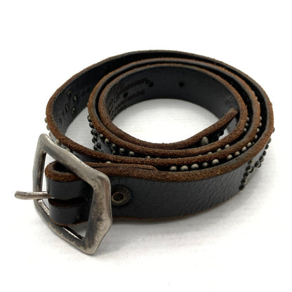 【中古品】【メンズ】 HYSTERIC GLAMOUR ヒステリックグラマー スタッズレザーベルト BLACK SIZE:全長95cm ※スレ・使用感有 ベルト 205-260812-io-12-fuzh 万代Net店
