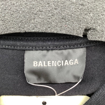 【中古品】【メンズ】 BALENCIAGA バレンシアガ ハンドドローイング BB アイコン SS Tシャツ BLACK SIZE:M ※汚れあり 141-260812-io-13-fuzh カラー：ブラック 万代Net店