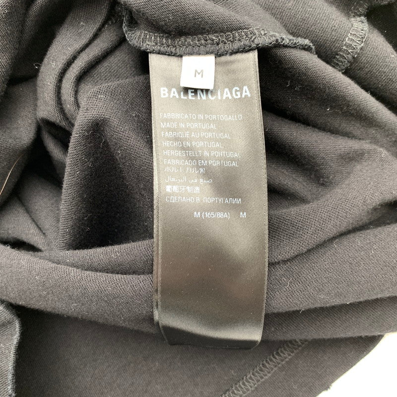 【中古品】【メンズ】 BALENCIAGA バレンシアガ ハンドドローイング BB アイコン SS Tシャツ BLACK SIZE:M ※汚れあり 141-260812-io-13-fuzh カラー：ブラック 万代Net店