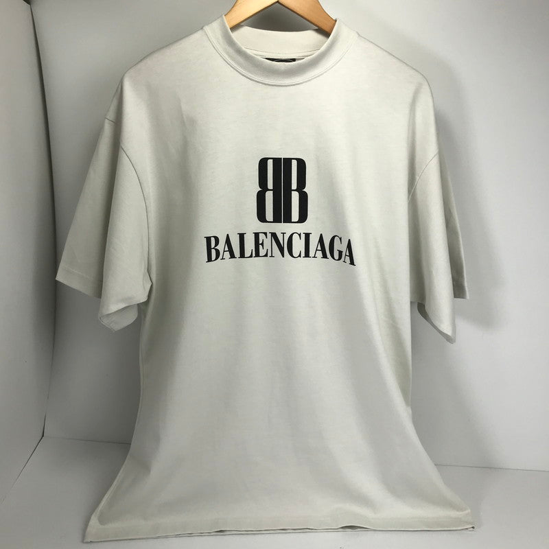 【中古品】【メンズ】 BALENCIAGA バレンシアガ 25AW SP57 2025 00275 MEDIUM FIT ロゴ 半袖 Tシャツ トップス 古着 141-260812-mh-12-fuzh サイズ：S カラー：ライトグレー 万代Net店