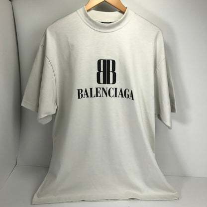 【中古品】【メンズ】 BALENCIAGA バレンシアガ 25AW SP57 2025 00275 MEDIUM FIT ロゴ 半袖 Tシャツ トップス 古着 141-260812-mh-12-fuzh サイズ：S カラー：ライトグレー 万代Net店