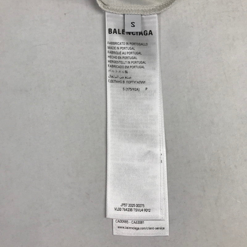 【中古品】【メンズ】 BALENCIAGA バレンシアガ 25AW SP57 2025 00275 MEDIUM FIT ロゴ 半袖 Tシャツ トップス 古着 141-260812-mh-12-fuzh サイズ：S カラー：ライトグレー 万代Net店