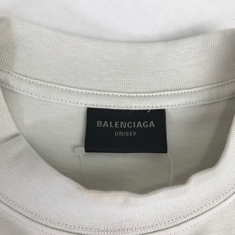 【中古品】【メンズ】 BALENCIAGA バレンシアガ 25AW SP57 2025 00275 MEDIUM FIT ロゴ 半袖 Tシャツ トップス 古着 141-260812-mh-12-fuzh サイズ：S カラー：ライトグレー 万代Net店