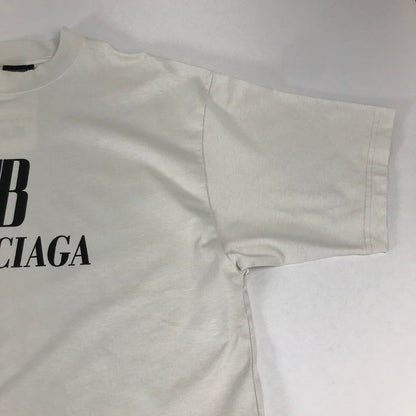 【中古品】【メンズ】 BALENCIAGA バレンシアガ 25AW SP57 2025 00275 MEDIUM FIT ロゴ 半袖 Tシャツ トップス 古着 141-260812-mh-12-fuzh サイズ：S カラー：ライトグレー 万代Net店