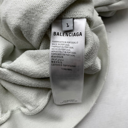 【中古品】【メンズ】 BALENCIAGA バレンシアガ JP57 2022 03437 PULL OVER PARKA プルオーバー パーカー フーディー WHITE SIZE:L　※汚れ・黄ばみ・使用感有 141-260812-io-17-fuzh カラー：ホワイト 万代Net店