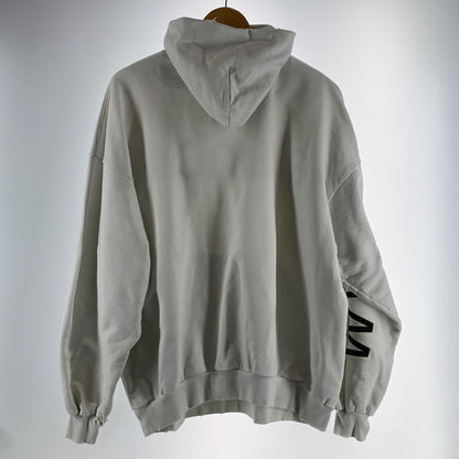 【中古品】【メンズ】 BALENCIAGA バレンシアガ JP57 2022 03437 PULL OVER PARKA プルオーバー パーカー フーディー WHITE SIZE:L　※汚れ・黄ばみ・使用感有 141-260812-io-17-fuzh カラー：ホワイト 万代Net店