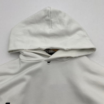 【中古品】【メンズ】 BALENCIAGA バレンシアガ JP57 2022 03437 PULL OVER PARKA プルオーバー パーカー フーディー WHITE SIZE:L　※汚れ・黄ばみ・使用感有 141-260812-io-17-fuzh カラー：ホワイト 万代Net店