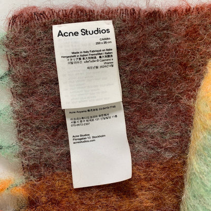 【中古品】【メンズ/レディース】 ACNE STUDIOS アクネ ストゥディオズ CA0084 MOHAIR CHECK MUFFLER モヘア チェック ストール マフラー 防寒 187-260812-mh-10-fuzh カラー：ブラウン系 チェック 万代Net店