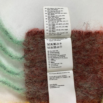 【中古品】【メンズ/レディース】 ACNE STUDIOS アクネ ストゥディオズ CA0084 MOHAIR CHECK MUFFLER モヘア チェック ストール マフラー 防寒 187-260812-mh-10-fuzh カラー：ブラウン系 チェック 万代Net店